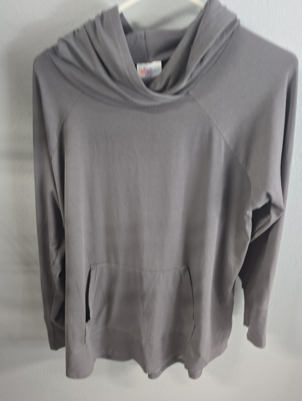LuLaRoe Light Gray Cowl Hooded Sweater